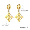 Witches Knot Dangle Earrings for Women Wiccan Witch Charms Stainless Steel Hoop Earrings Goth Jewelry Religious Gift - Image 7