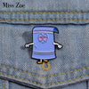 Comedy Cartoon Anime Enamel Pins Custom Fantastic Towel Brooches Lapel Badges Funny Jewelry Gift for Friends - Image 1