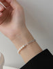 Modian 925 Sterling Silver Baroque Pearl Bracelet Chain Link For Women Irregular Design Fine Female Jewelry Gifts