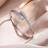 Yupsk Niche Design Micro-intact Zircon Water Drop Open Bracelet for Women Gold Plated Wedding Party Jewelry - Image 2
