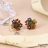 Colorful Enamel Flower Stud Earrings for Women Elegant Floral Petal Crystal Drop Earrings Jewelry Gift for Her - Image 21