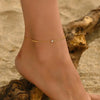 CZ Bar Anklet Bracelets for Women Gold Plated Dainty Adjustable Large Anklet Bracelets Beach Summer Foot Jewelry - Image 3