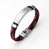 Braid Leather Bracelet Blanks For Laser Engraving Stainless Steel Plate Bracelet Metal ID Name Tag 10pcs - Image 7