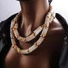Ladies Irregular Bamboo Tube Necklace Rugged Style Curved Jewelry Accessories Various Colors - Image 3