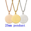 10Pcs 45cm 50cm 60cm Blank Round Disc Pendant Necklace Mirror Polish Stainless Steel Chain Necklace For Womens - Image 7