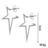 Harajuku Punk Big Star Earring Irregular Hollow Out Alien Metal Pentagram Ear Stud for Women Cool Girl Y2K Jewelry Har - Image 4