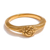 678# Stainless Steel Rose Flower Women Integrated Ring Gold Silver Color Jewelry Accessories Gift - Image 7