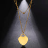 Double Female Symbol Pendant Choker Stainless Steel Double Layer Necklace for Women Jewelry Birthday Gift - Image 16