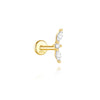Silver 1pc Water Drop Zirconia Tassel Chain Two Stud Earrings For Women Hypoallergic Jewelry - Image 19