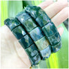 Stone Lapis Lazuli Tiger Eye Agate Morgan Faced Square Elastic Bracelet for Men and Women Charm Jewelry - Image 22
