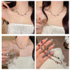 Colorful Ladies Necklace Rainbow Crystal Zirconia Beaded Necklace Adjustable Chain Bohemian Starry Sky Pendant For Women - Image 6