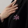 White/Green/Purple Lily Brooch Rhinestone Flower Jewelry Cloth Pin Gifts - Image 4