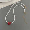 Korean Ceramics Love Heart Choker Necklace for Women Girl Colorful Neck Jewelry - Image 12