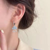 Korean Cute Cloud Hanging Earrings Blue Crystal Rain Cloud Drop Earring Aesthetic Kawaii Zircon Hoop Dangle Earrings Jewelry - Image 2