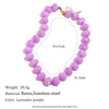 Colorful Candy Bead Strand Necklace Adjustable Gold Extension Chain Flat Oval Resin Beads Beach Women Jewelry - Image 12