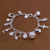 Silver Cute Buckle Side Chain Bracelet for Women Men Charm Party Gift Wedding Jewelry - Image 18