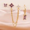 3PCS Stainless Steel 12 Constellation Birthstone Earrings Set for Woman Cartilage Piercing Earrings Jewelry - Image 7