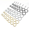 1 Pair Stainless Steel Round Hoop Earrings For Women 2.5mm Thick Hip-hop Street Pop Ear Buckle Classic Huggie Daily Jewelry - Image 3