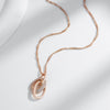 Double Hoop Zircon Earrings For Women Rose Gold Color EarDrop Jewelry SetsAccessories - Image 3