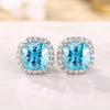 Ne'w Bright White/Yellow/Pink CZ Stud Earrings for Women Contracted Jewelry Wedding Engagement - Image 7