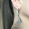 Gothic Simulation Antler Drop Earrings for Women Men Punk Black Metal Geometric Animal Earrings Christmas Jewelry Gifts - Image 3