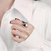 Silver Geometric Open Rings for Women Simple Irregular Twisted Finger Rings Jewelry Gifts - Image 3