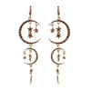 Hollow Long Drop Earrings Zircon Moon Star Earring For Women Girls Sliver Jewelry Party Wedding Accessories - Image 9