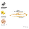 Gold Plated Link Bracelet for Women, Stainless Steel Stackable Chain Wristband, Adjustable Jewelry - Image 7