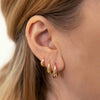 3 Pairs Stainless Steel Crystal Zirconia Hoop Earrings for Women Simple Gold Plated Circle Punk Earrings Piercing Jewelry - Image 8