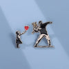 Classic Banksy Art Design Collection Brooch Enamel Pin Flower Thrower Boy Red Balloon Girl Badge Lapel Backpack Jewelry Gift - Image 4