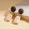 Metal Wrap Resin Irregular Dangle Earrings Simple Vintage Earrings Women Daily Jewelry Accessories - Image 8