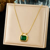 316L Stainless Steel Simple Versatile Zircon Geometry Flowers Bowknot Series Pendant Necklace Lady Classic Charm Jewelry - Image 21