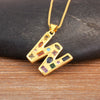 Inlaid Colorful Zircon A-Z Letters Pendant Necklace Name Initials Alphabet For Women Accessories Gifts - Image 20