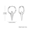 Personality Cool Mens Hoop Earrings, Silver Color Metal Hoops, Punk Hiphop Piercing Ear Jewelry - Image 7