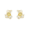 French Irregular Metal Flower Stud Earring for Women Gold Silver Color Punk Metal Earring Jewelry Simple Ear Accessories Gift - Image 6