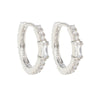 Chain Hoop Piercing Earring with Square and Waterdrop Details - Image 25