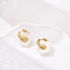 Flower Resin Acrylic Drop Earrings Gold Color Round Circle Stainless Steel Ear Buckle Hoop Earrings For Women Jewelry Gift - Image 12