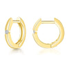 Small Hoop Earrings Women Hip Hop Jewelry Circle Round A Zircon Rose Gold Color Men Piercing Ear Clip - Image 4