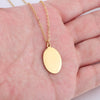 Mirror Polished Stainless Steel Elliptic Disc Necklace Blank Bar Tag Charm Stamping Pendant for Jewelry Gift - Image 3