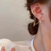 Sparkling Asymmetric Zircon Star Moon Ear Clip for Women Without Piercing Cross Tassel Ear Cuff Clip Earrings Wedding Jewelry - Image 8