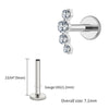 Titanium Climber 4 CZ Cartilage Helix Stud 16G Dainty Flat Back Labret Earlobe Piercing Jewelry - Image 9