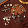 Vintage Baroque Crsytal Cross Chains Brooches For Women Men Rhinestone Classic Badges Accessories Party Banquet Jewelry - Image 1