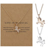 Charm Pendant Necklace with Sun Dragonfly Owl Lotus Feather Angel Wing Elephant and More Designs - Image 1