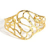 Irregular Hollow Geometric Chunky Bracelet for Women Simple Hammered Stainless Steel Gold Plated Cuff Bangle Jewelry Gift - Image 7