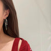 Bilincolor Green Long Cubic Zirconia Earring for Women Wedding - Image 4