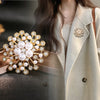 Pearl Crystal Snowflake Brooches For Women Charm Big Pearl Rhinestone-Encrusted Brooch Pins Jewelry Accessories - Image 5