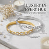 JP One Gold Color Snap-on Zircon Bangle, Stainless Steel Irregular Bracelet for Women, Jewelry Gift - Image 4