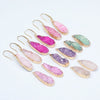 Crystal Earrings With Droplet Shaped Purple And Green Women's Earrings Bold European And American Style Gift Accessories - Image 5