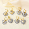 Gold Silver Color Bubble Heart Earrings for Women CZ Crystal Dangle Earrings Dainty Jewelry Party Gifts - Image 3