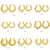 316L Stainless Steel Golden Hollow Round Beads Earrings For Women Personality Ear Studs Jewelry Party Gift - Image 2